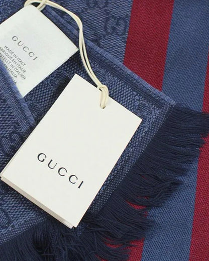 Gucci GG Knit Wool & Silk Scarf