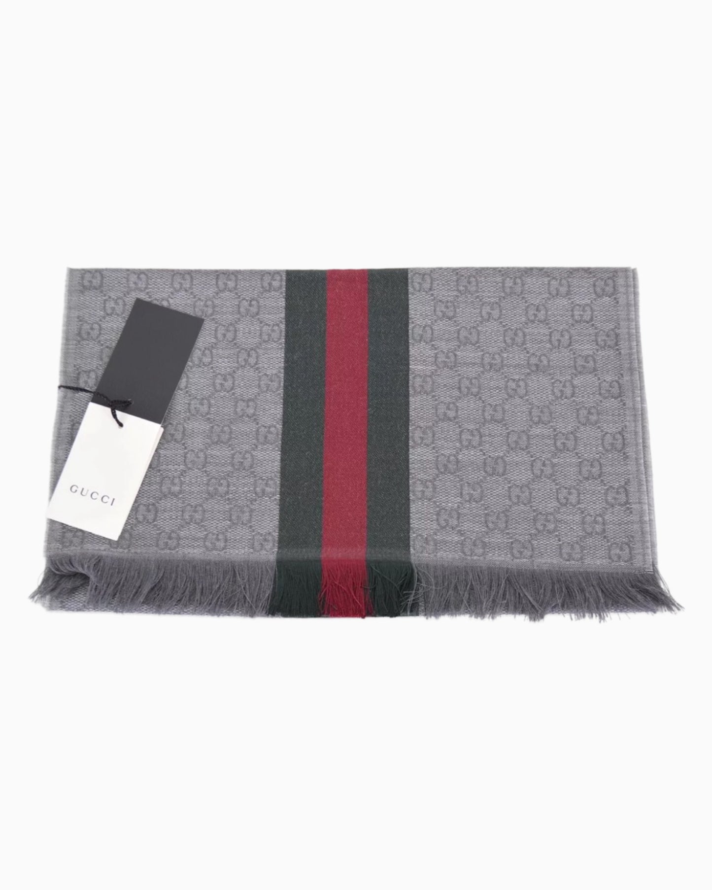 Gucci GG Knit Wool & Silk Scarf