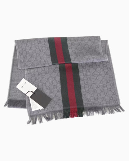 Gucci GG Knit Wool & Silk Scarf