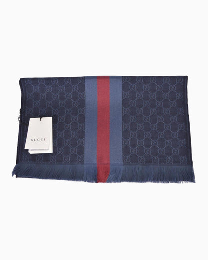 Gucci GG Knit Wool & Silk Scarf