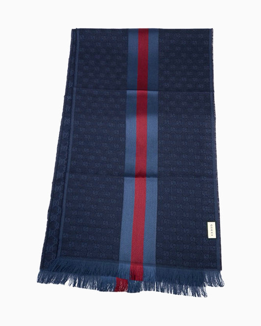 Gucci GG Knit Wool & Silk Scarf