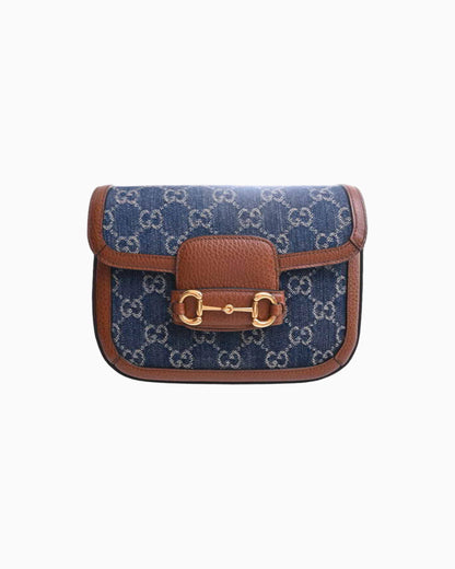 Gucci Horsebit 1955 GG Canvas Shoulder Bag