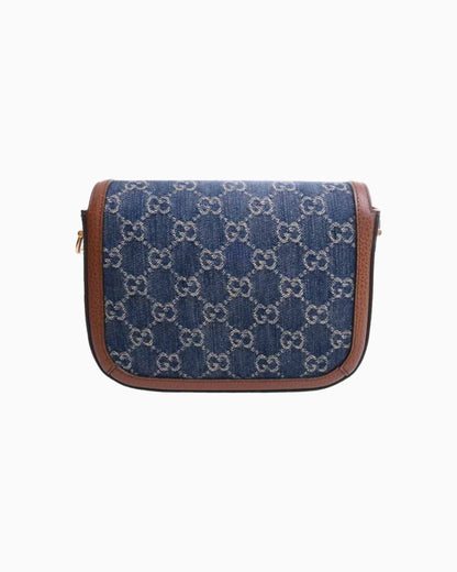 Gucci Horsebit 1955 GG Canvas Shoulder Bag