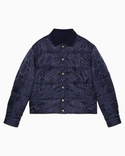 Gucci Reversible Corduroy & GG Jumbo Nylon Padded Shirt Jacket