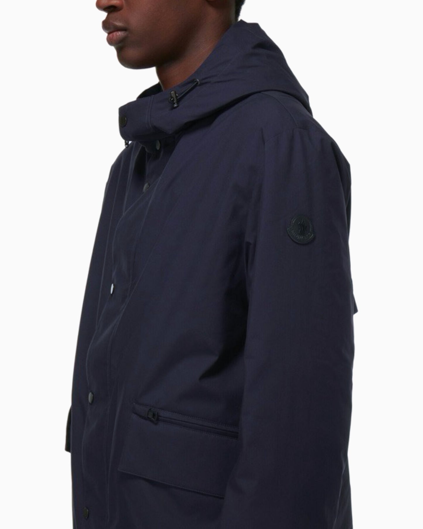 Moncler Barron Mid Length Padded Nylon Hooded Jacket