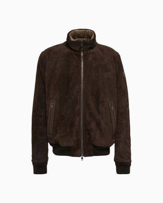 Moncler Fayal Suede Short Down Jacket