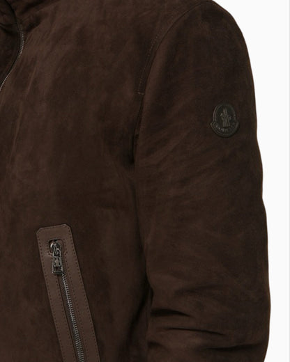 Moncler Fayal Suede Short Down Jacket