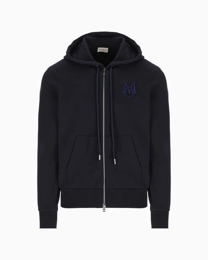 Moncler Chest Logo Zip Up Hoodie