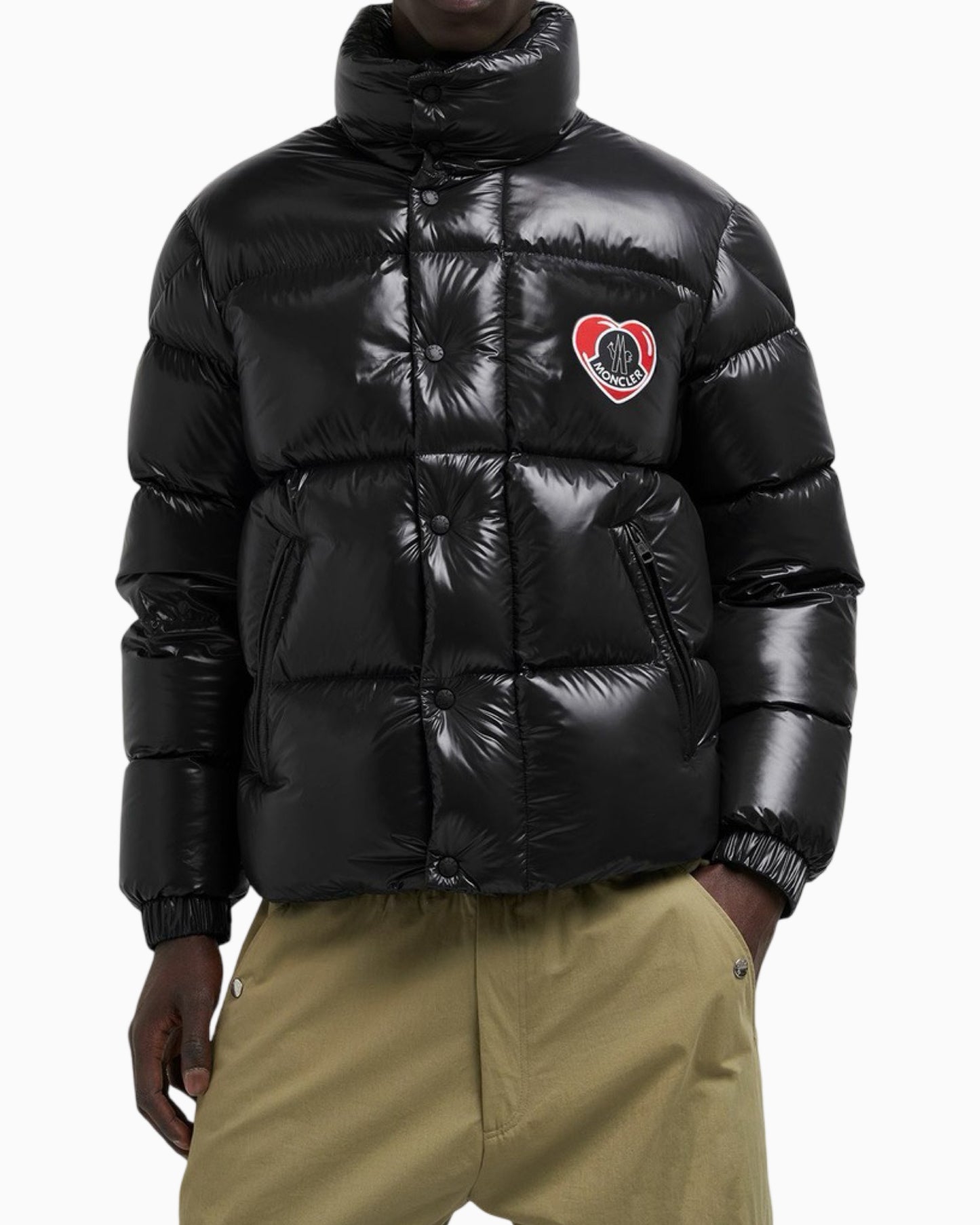 Moncler Misam Heart Patch Short Down Jacket