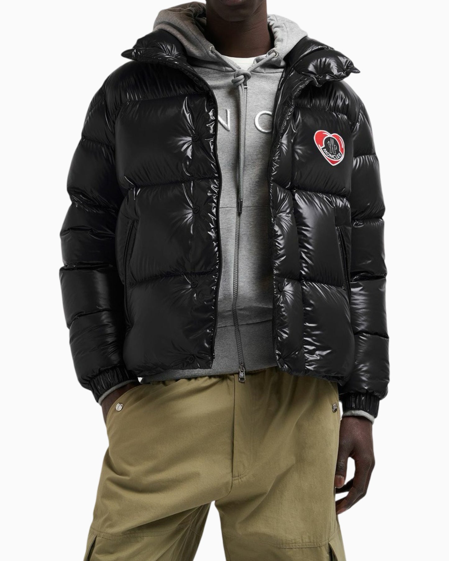 Moncler Misam Heart Patch Short Down Jacket