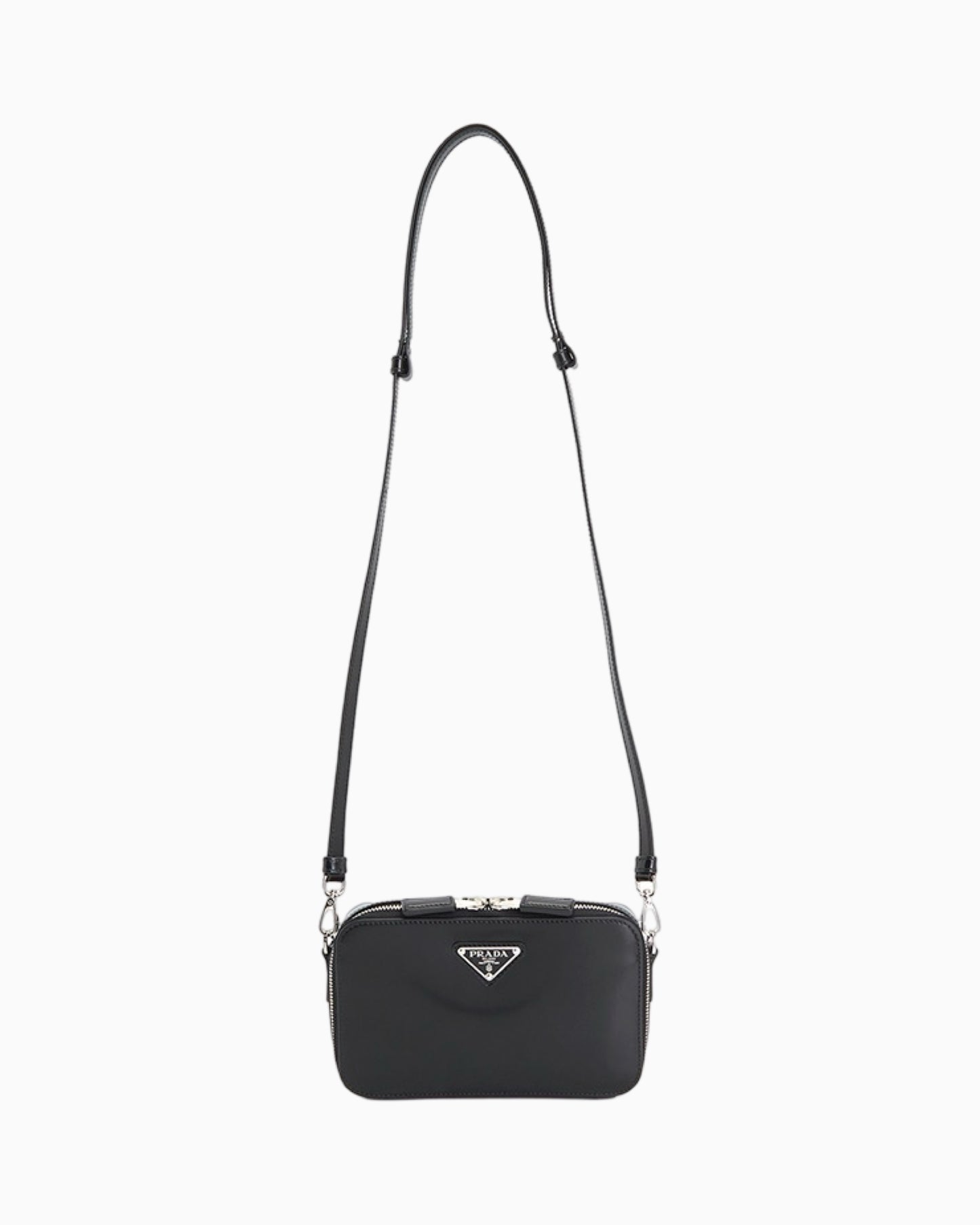 Prada Brushed Leather Brique Messenger Bag