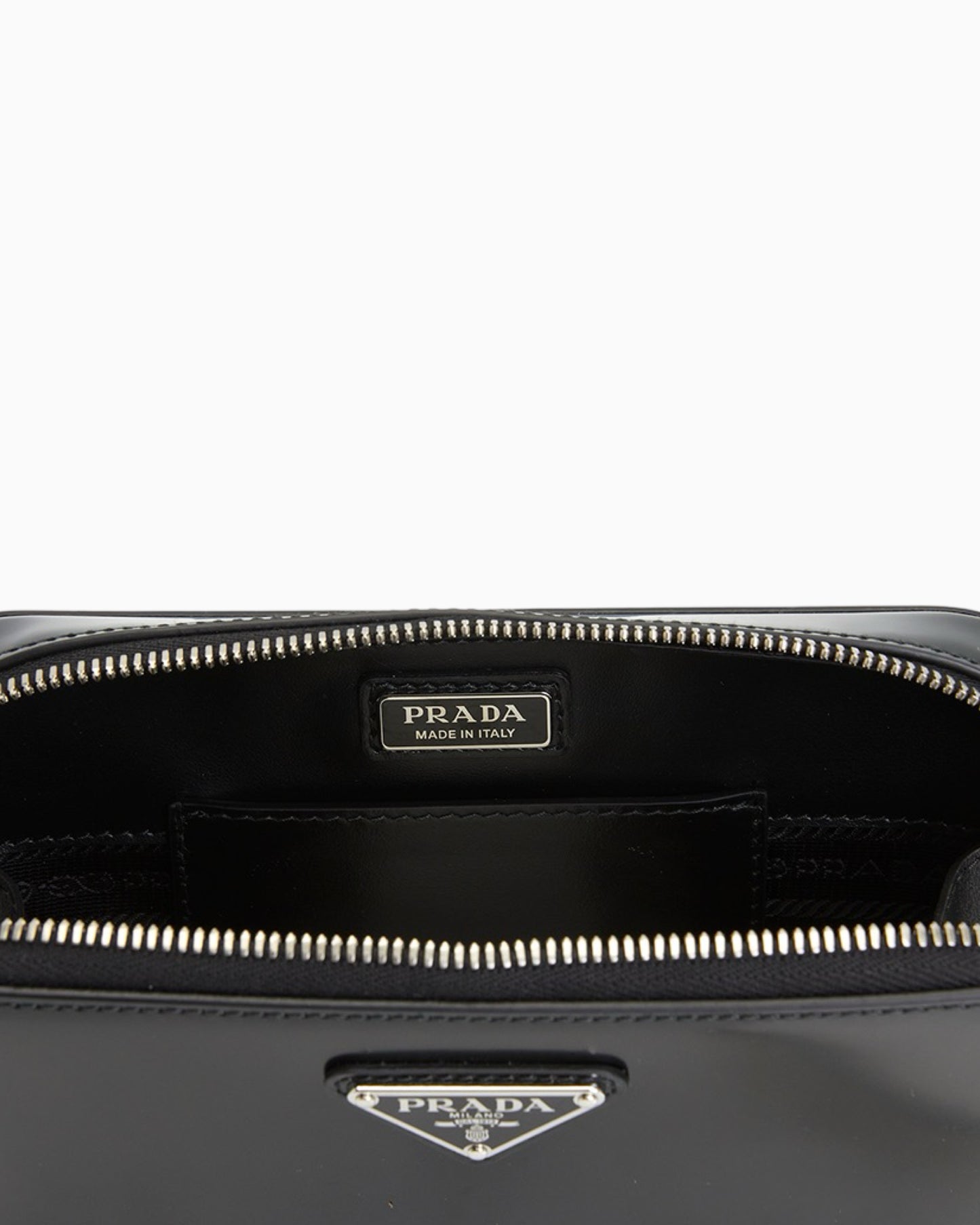 Prada Brushed Leather Brique Messenger Bag