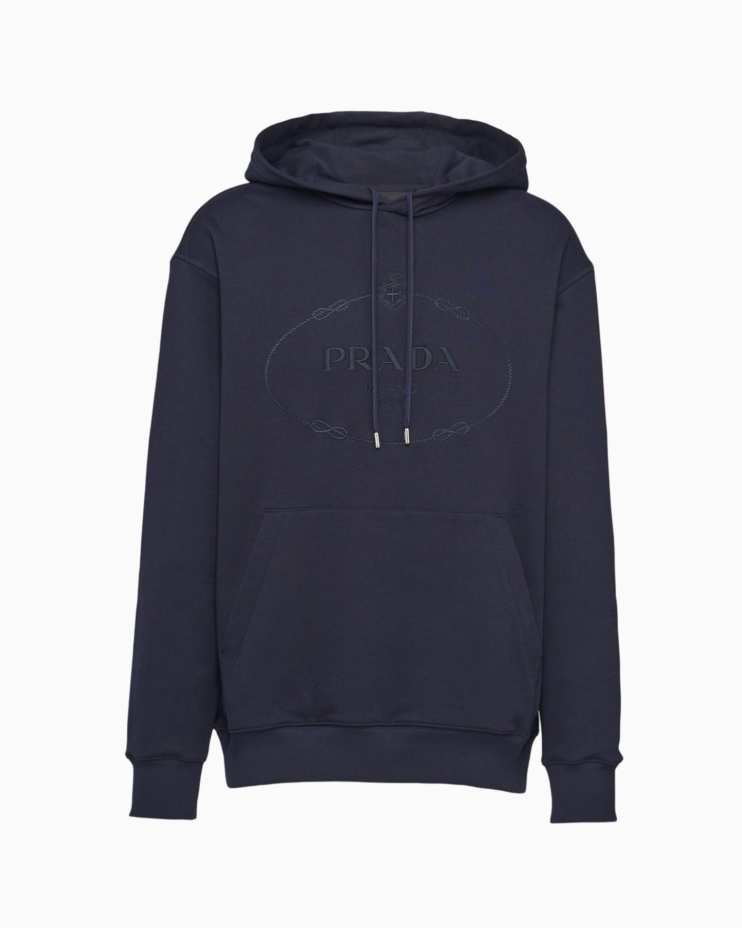 Prada Embroidered Logo Hoodie