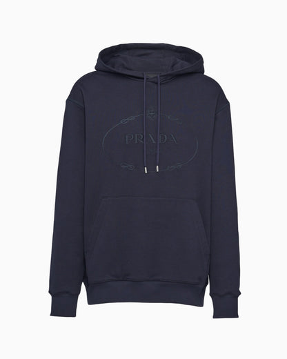 Prada Embroidered Logo Hoodie