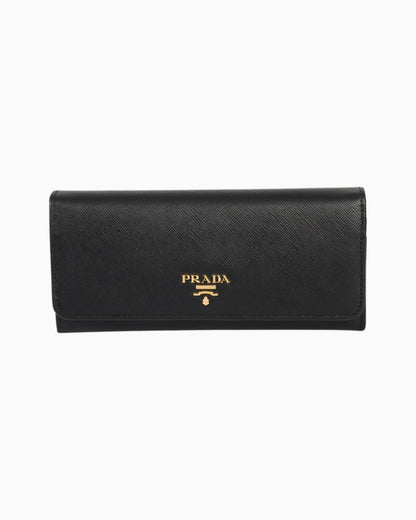 Prada Saffiano Leather Large Folded Wallet