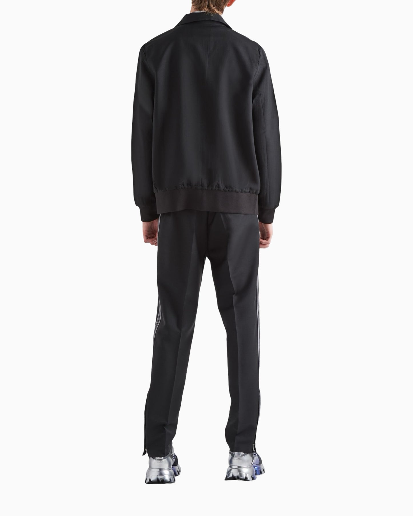 Prada Mohair & Wool Striped Tracksuit Jacket