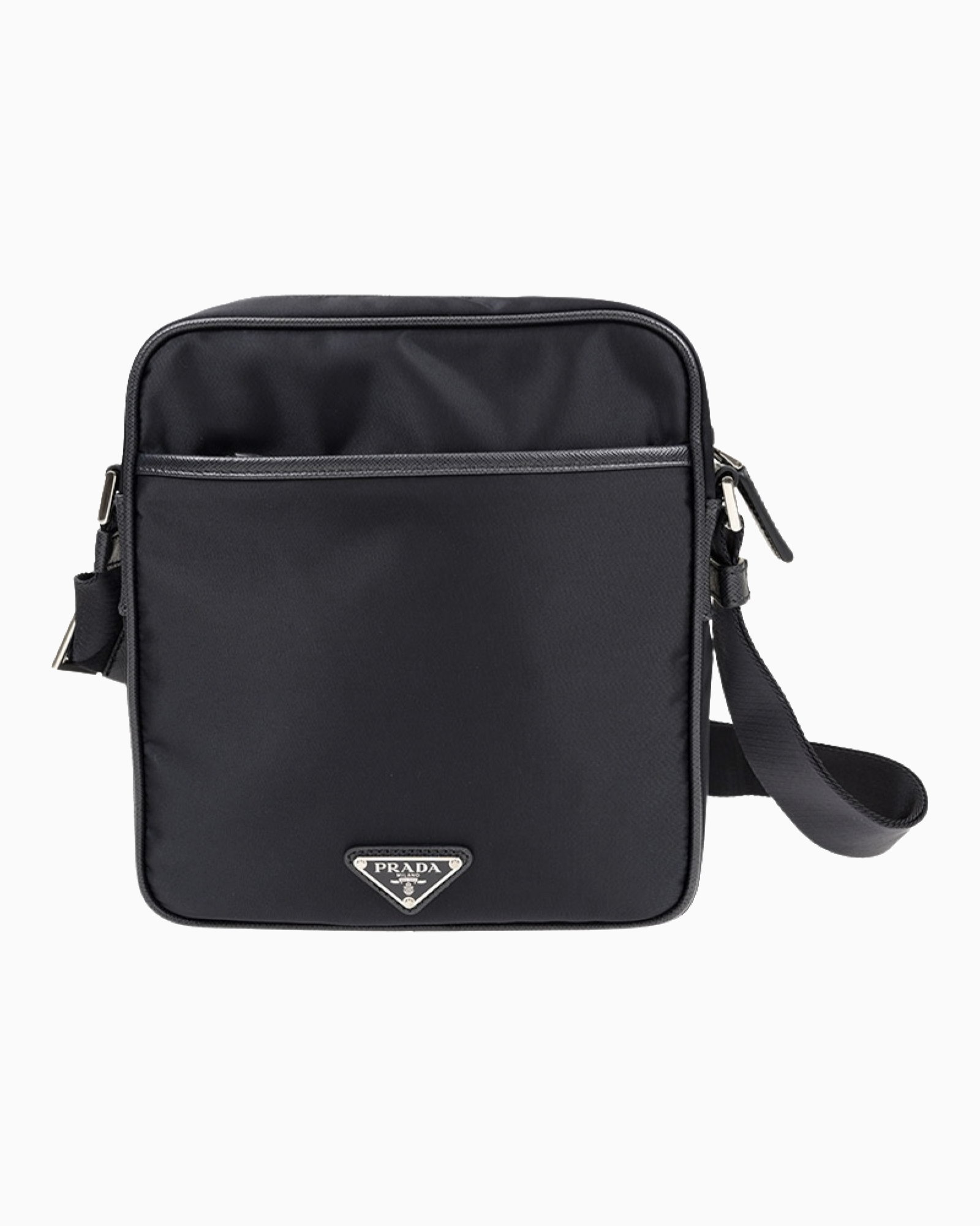 Prada Grey/Black Nylon Crossbody Bag Prada