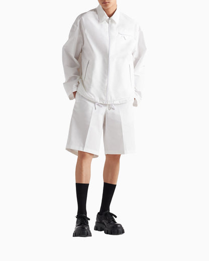 Prada Technical Poplin Blouson Shirt Jacket