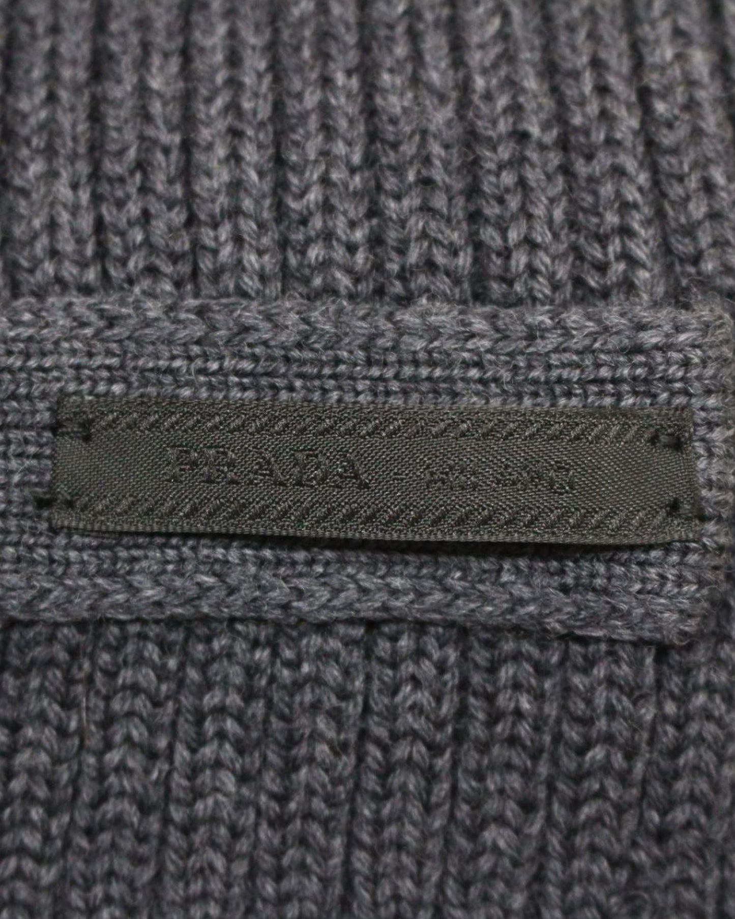 Prada Wool Logo Tab Scarf