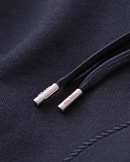 Prada Embroidered Logo Hoodie