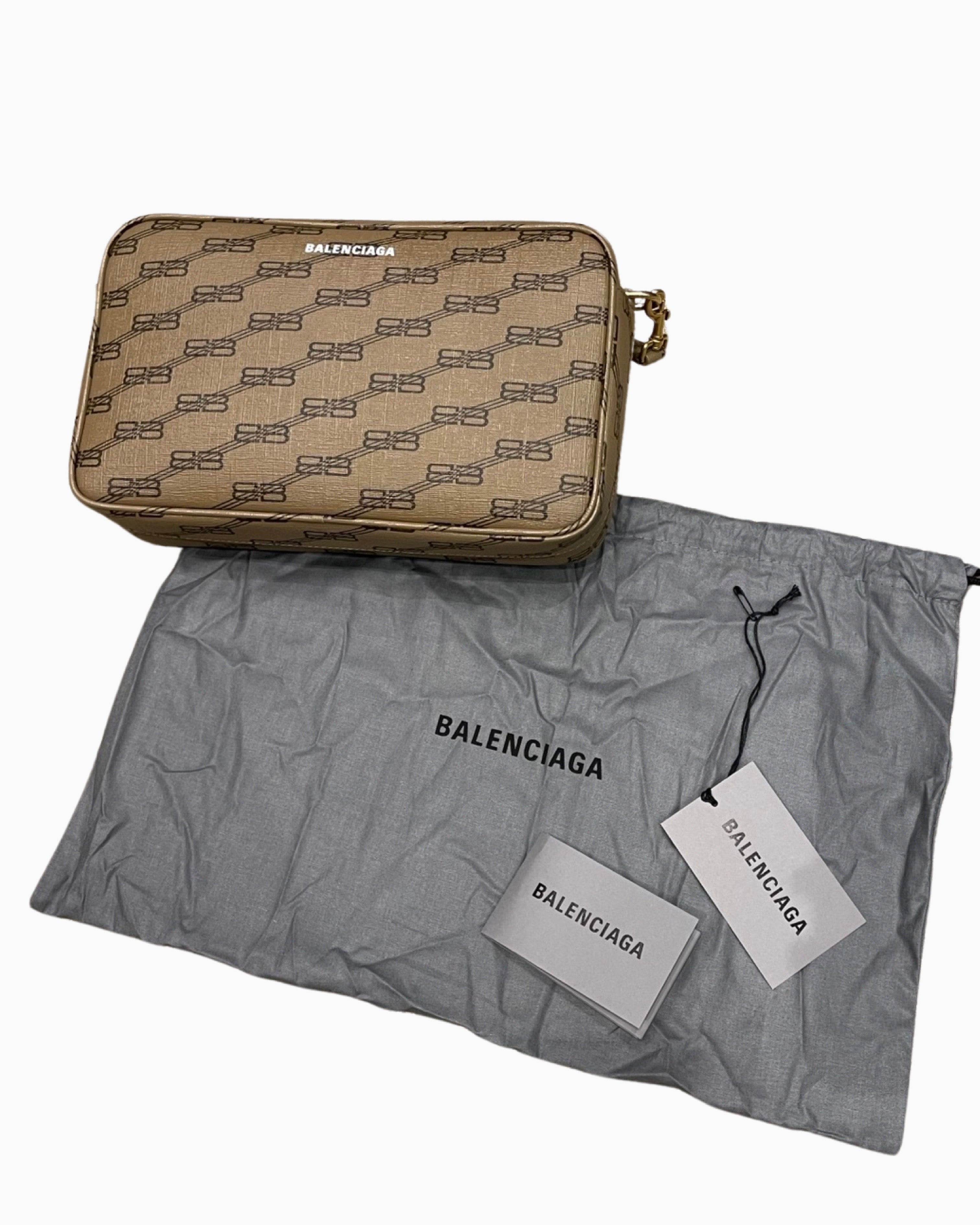 Shop Balenciaga Triplet Medium Bag BB Monogram Shoulder Bag