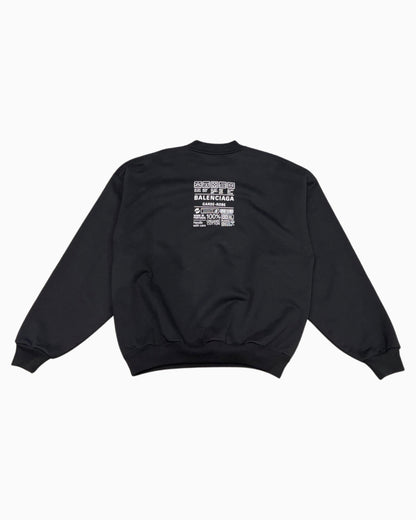 Balenciaga Garde-robe Care Label Logo Sweatshirt