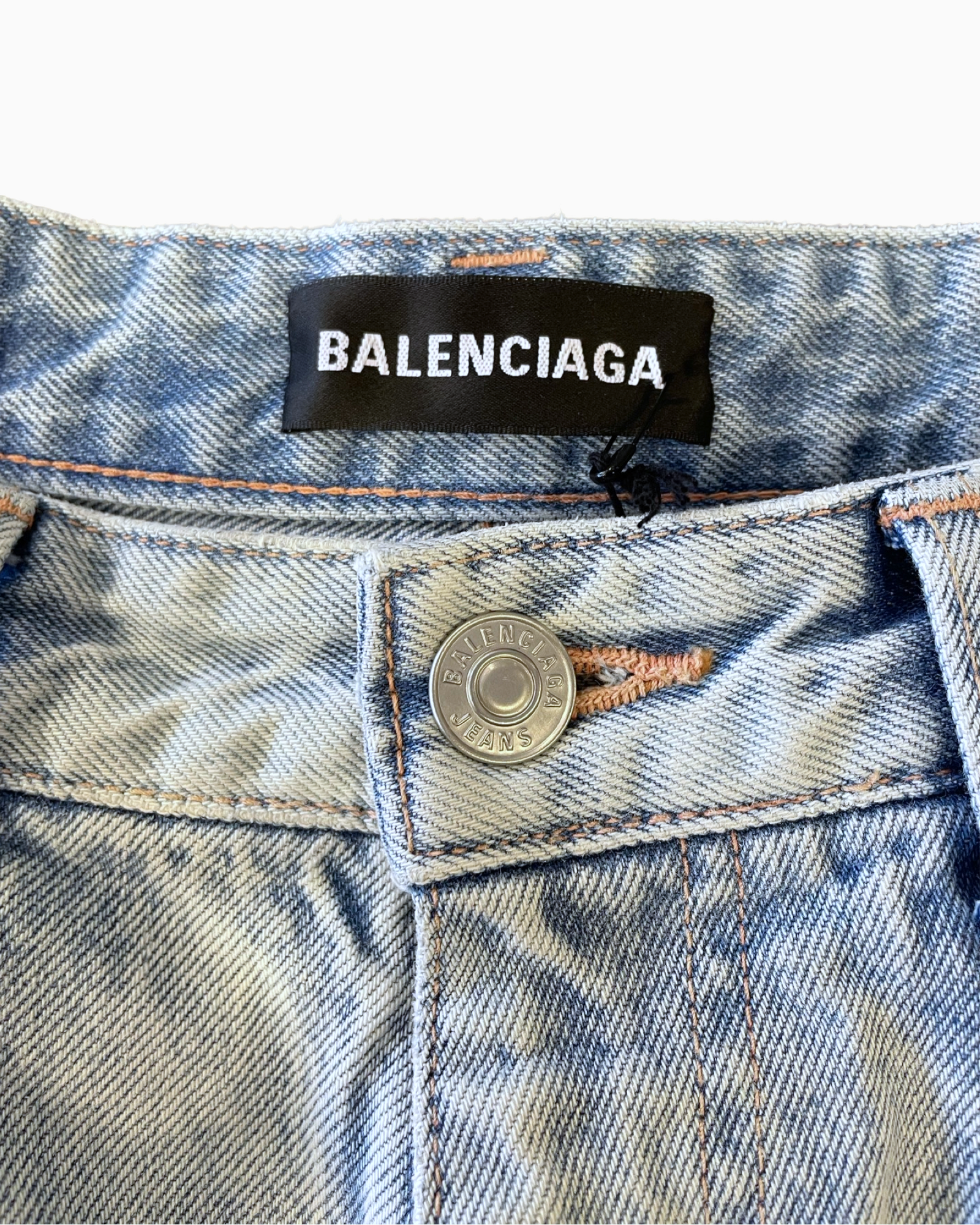 Buy Balenciaga women blue jeans printed all over logo for 635 online on  SV77 600235TJW532340