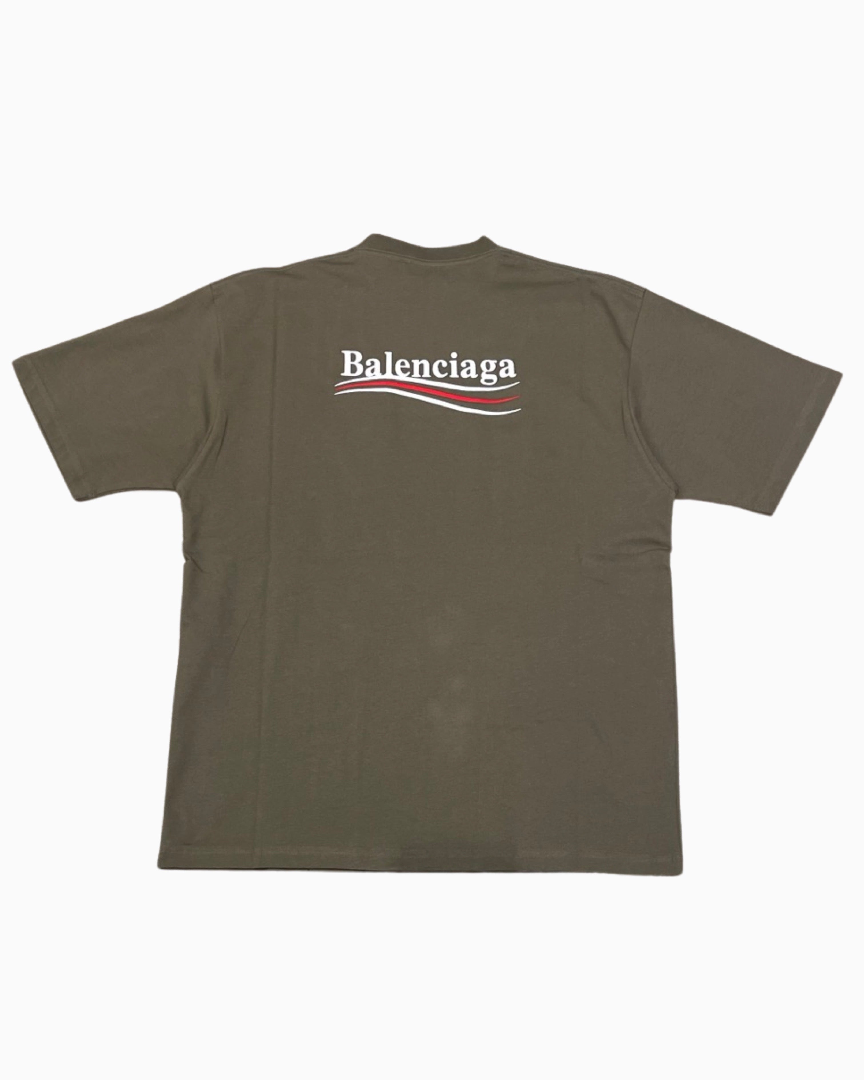 Balenciaga Black Small Logo T-shirt for Men