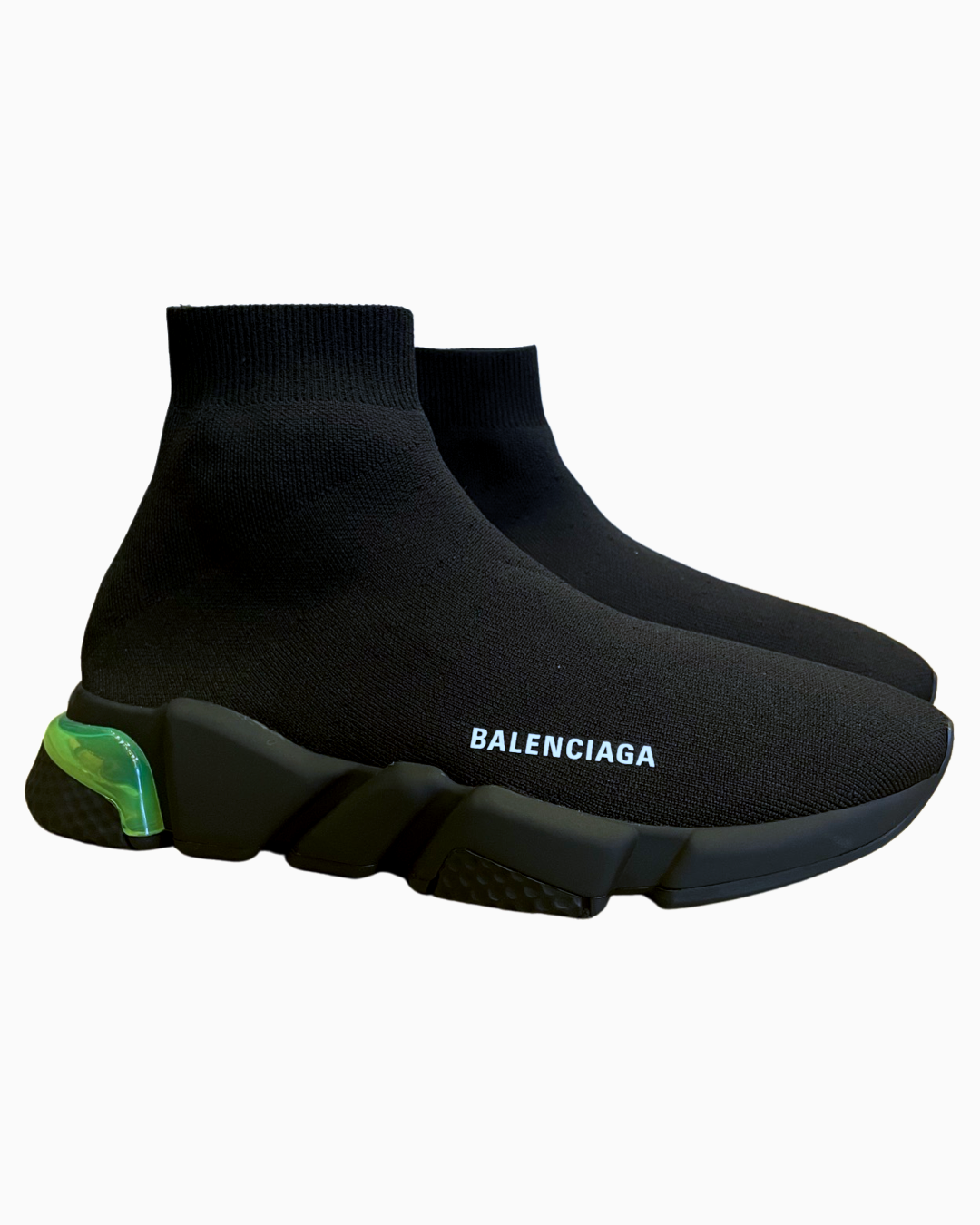 Balenciaga  Balenciaga Speed Trainer Clear Sole  Black Yellow Fluo 45  UK  myGemma  QA  Item 118772
