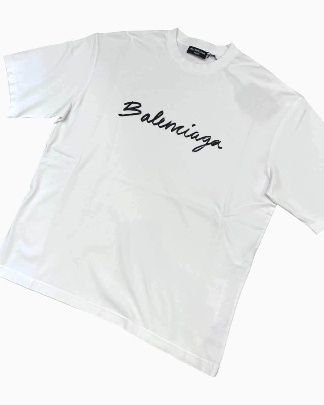 Balenciaga Grey Cotton Logo Print Crewneck T-Shirt XS Balenciaga
