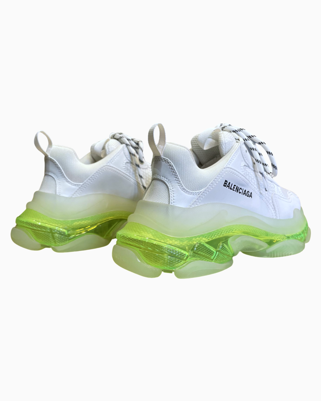 Balenciaga Triple s Neon Green Mens Fashion Footwear Sneakers on  Carousell