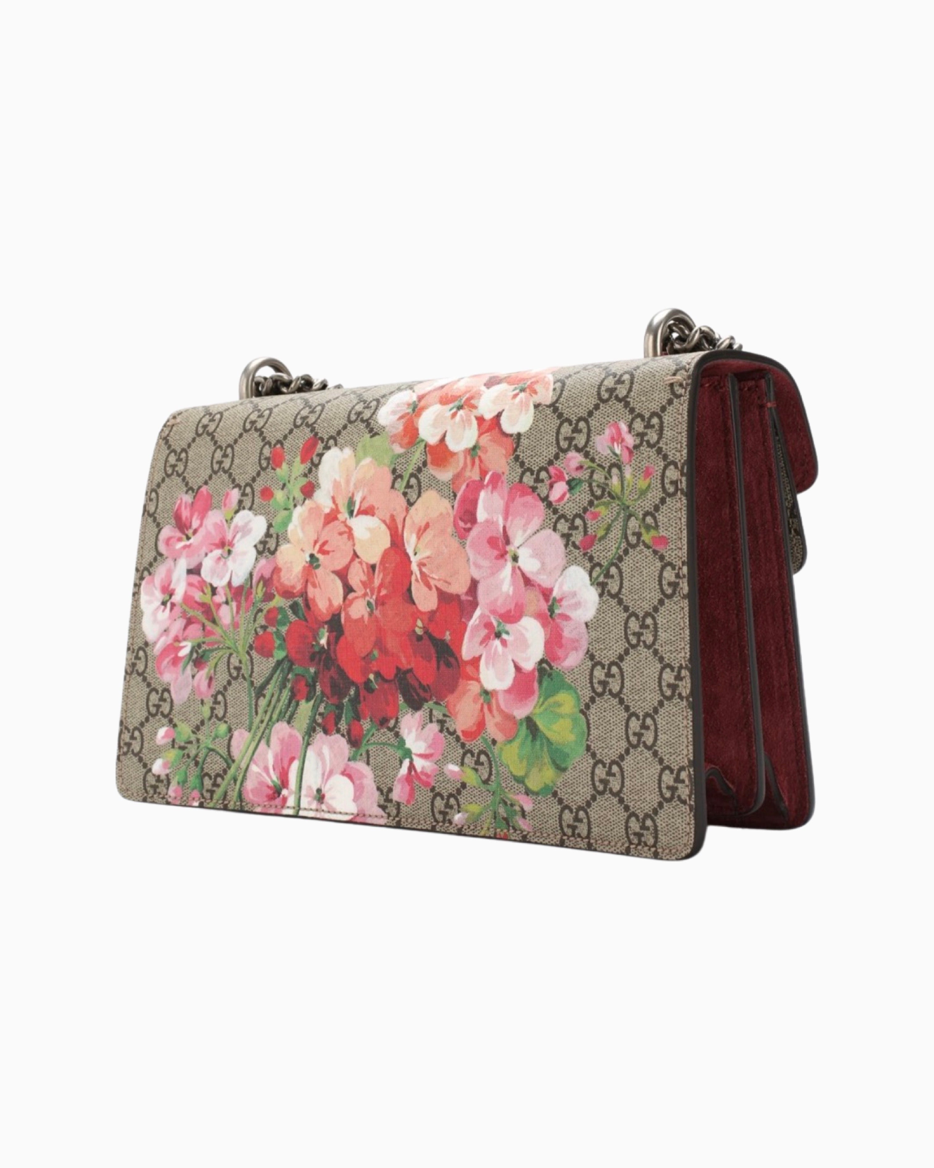 What Goes Around Comes Around Gucci Pink GG Blooms Boston Mini Bag