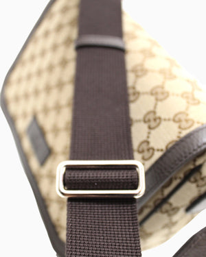 Gucci GG Canvas Medium Web Messenger Bag at 1stDibs