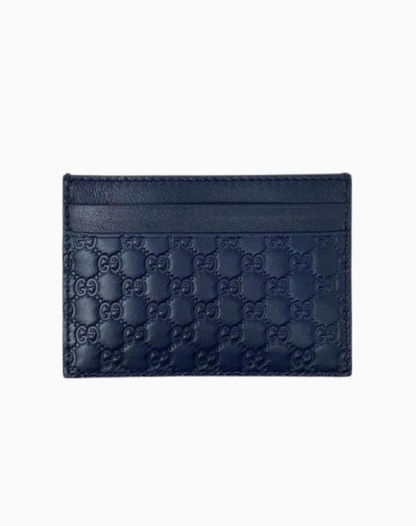 Gucci Micro GG Web Print Card Holder