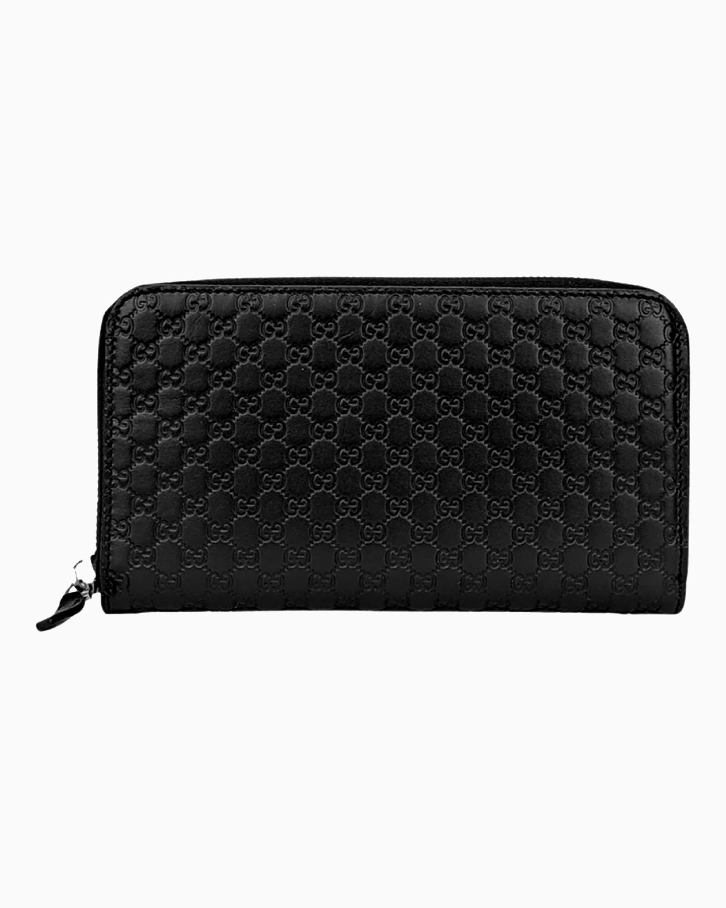 Gucci Micro GG Web Print Long Zip Around Wallet