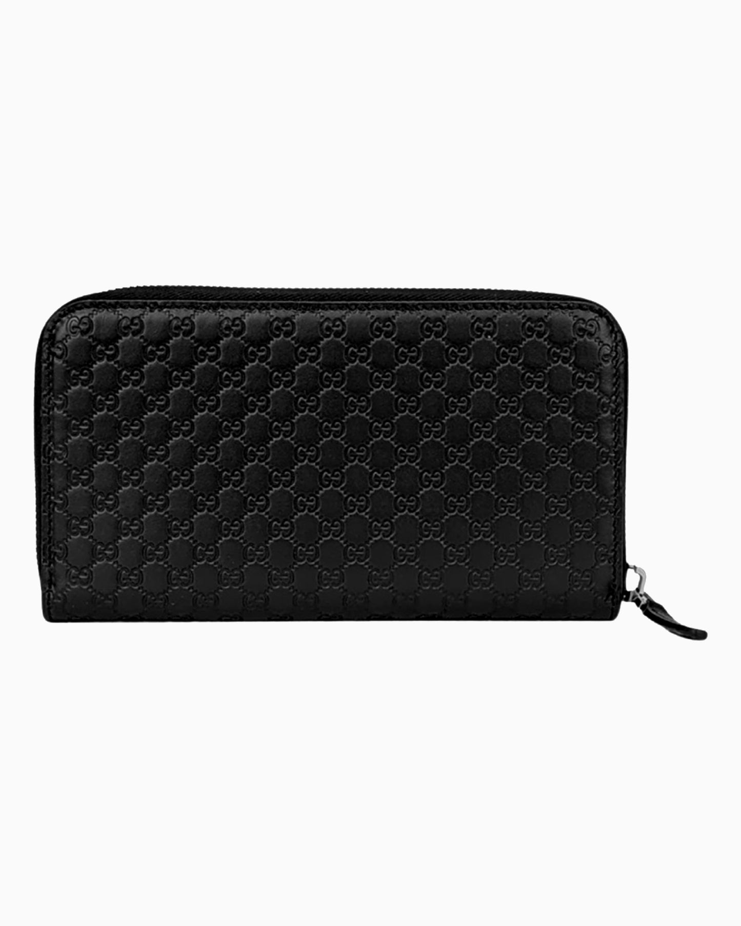 Gucci Micro GG Web Print Long Zip Around Wallet