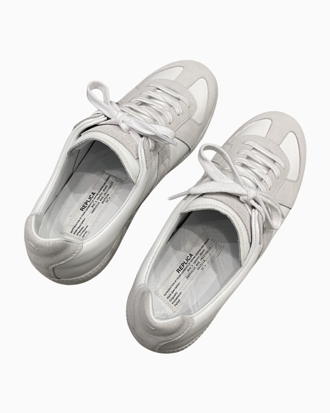 MAISON MARGIELA Replica glossed-leather sneakers | THE OUTNET