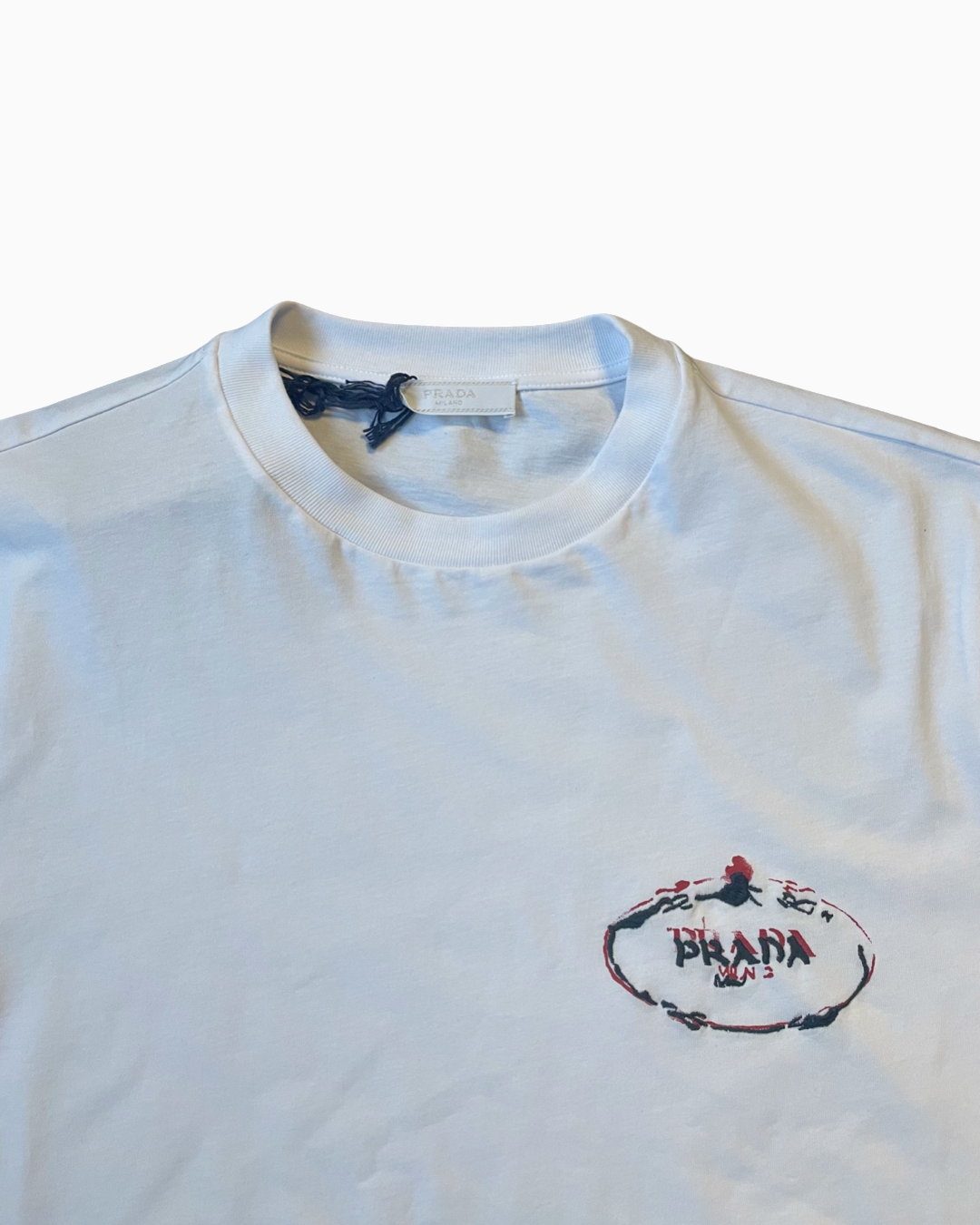 Prada Embroidered Chest Logo T-shirt