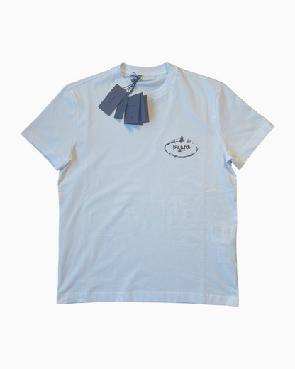 Prada Embroidered Chest Logo T-shirt