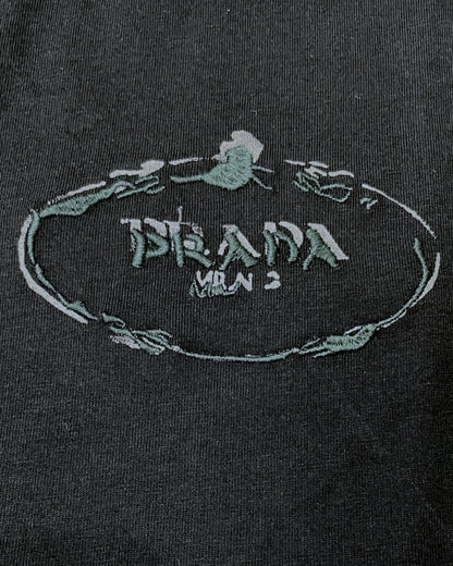 Prada Embroidered Chest Logo T-shirt