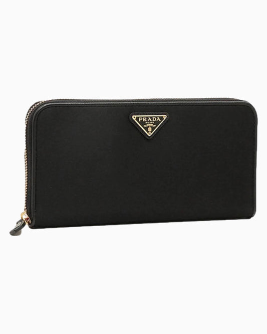 Prada Nylon Large Zip Around Wallet